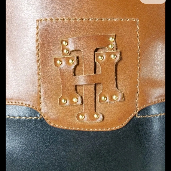 Tommy Hilfiger Women's Drea2 Black Brown Side Zip Knee High Riding Boots Size 9M - Picture 6 of 7